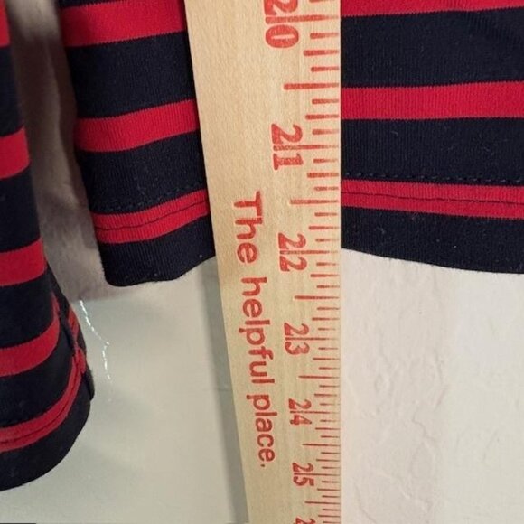 Saint James Shirt Womens 4 Navy Red Breton Stripe Long Sleeve Made in France - Picture 10 of 10